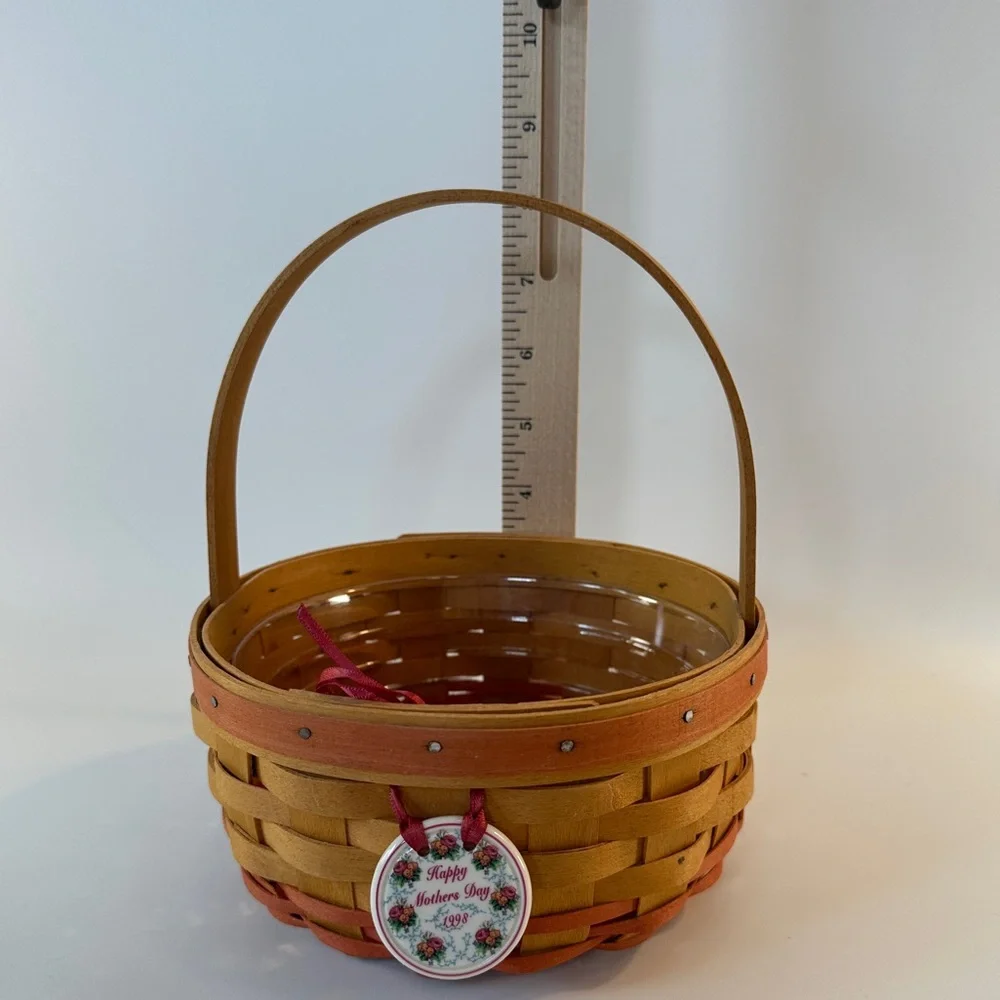 VTG Longaberger USA Woven Basket Handle Mother's‎ Day 1998